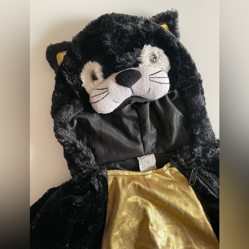 Kids Cat Costume Black/Gold 4/5